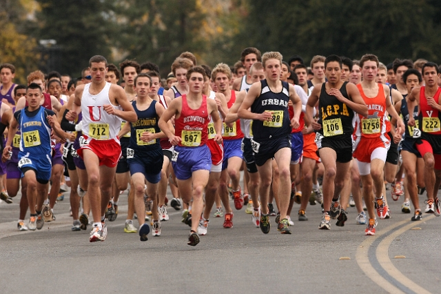 2009 CIF XC Boys D5-006.JPG - 2009 California CIF Cross Country Championships, Woodward Park, Fresno, California
